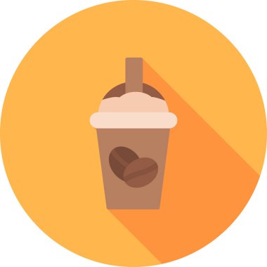 Kahve. Web simgesi basit illüstrasyon