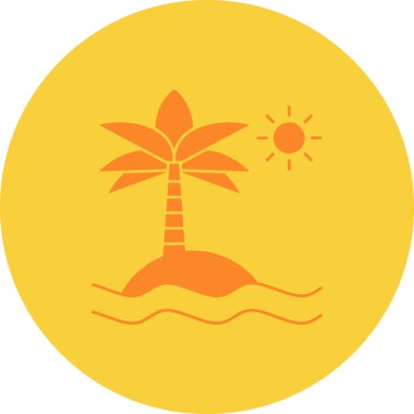 Bir yaz tatili simgesinin vektör çizimi