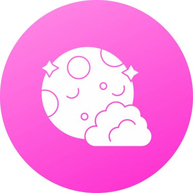 Ay. Web simgesi basit illüstrasyon