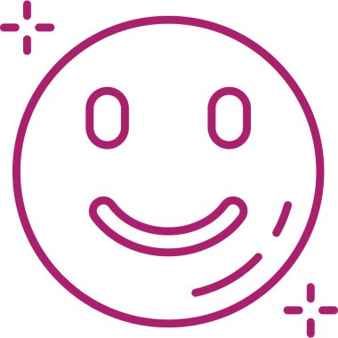 Gülümse. Web simgesi basit illüstrasyon