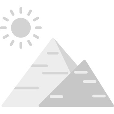 piramit simgesi, vektör illüstrasyonu basit tasarım