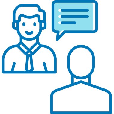 Doldurulmuş ana hatlar biçiminde sohbet iletişim simgesi