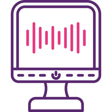 Bilgisayar simgesi. Web için dizüstü bilgisayar vektör illüstrasyonunun basit çizimi