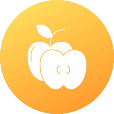 elma ikonu vektör illüstrasyonu