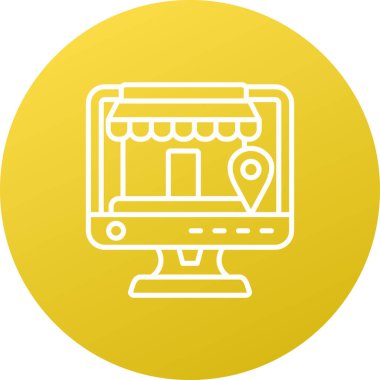 Vektör konumu simge illüstrasyonu