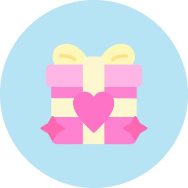 Kalp. Web simgesi basit illüstrasyon