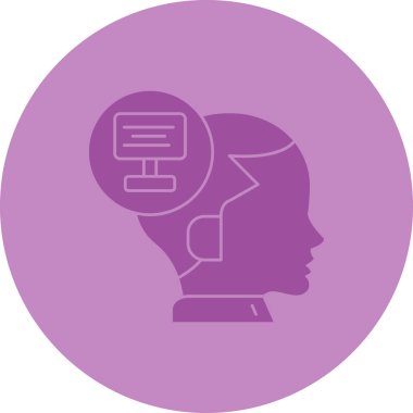 Kadın. Web simgesi basit illüstrasyon