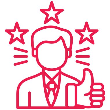 Reyting. Web simgesi basit illüstrasyon