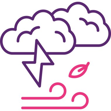 Bir rüzgar simgesinin vektör illüstrasyonu