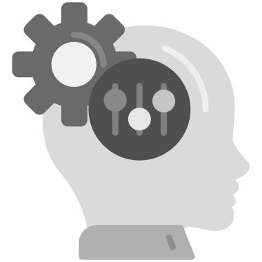 beyin ikonu vektör illüstrasyonu