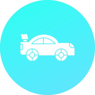 Araba simgesinin vektör illüstrasyonu