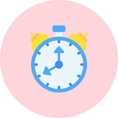 Çalar saat. Web simgesi basit illüstrasyon