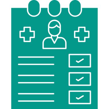 Elinde pano olan bir doktorun vektör çizimi