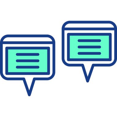 Mesaj var. Web simgesi basit illüstrasyon