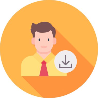 avatar düz vektör simgesi