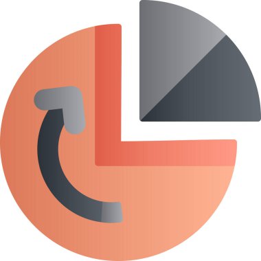 Grafik pasta simgesi düz biçimli