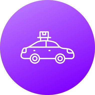 Araba simgesinin vektör illüstrasyonu