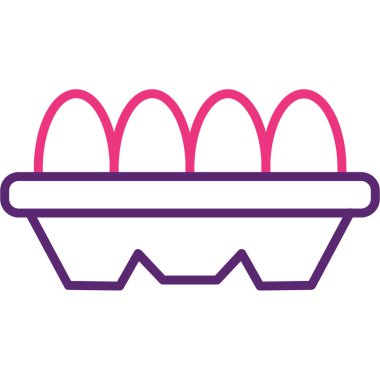 Sepet yiyecek yumurta ikonu.