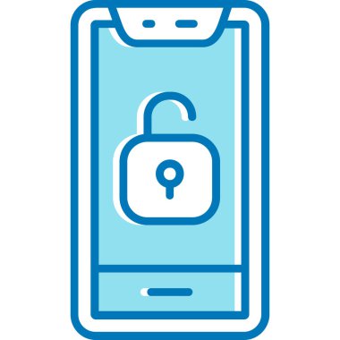 akıllı telefon kilidi simge vektör çizimi çizimi