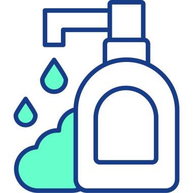 Duş. Web simgesi basit illüstrasyon