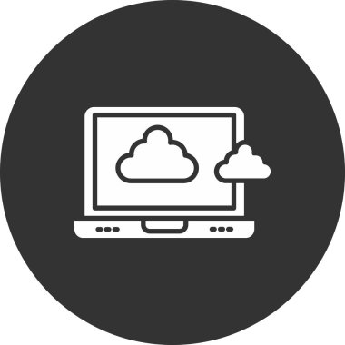 bulut hesaplama simgesi vektör illüstrasyon tasarımı