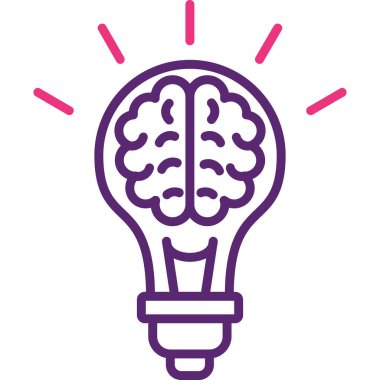 Beyin. Web simgesi basit tasarım