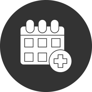 Hastane simgesi, vektör illüstrasyonu