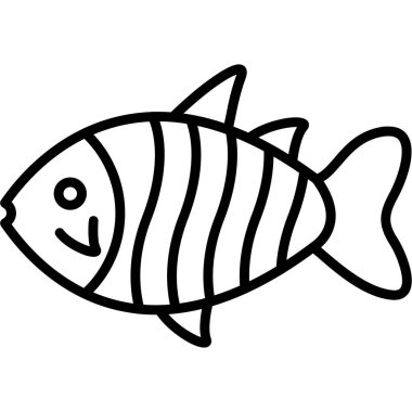 Balık ikonu. özet vektör illüstrasyonu