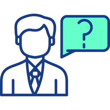 Soru işareti olan iş adamı