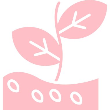 Bir bitki simgesinin vektör illüstrasyonu