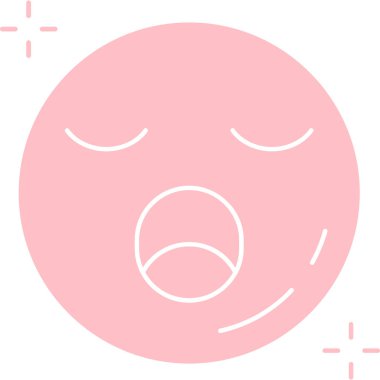 Şirin bir çizgi film suratının vektör çizimi