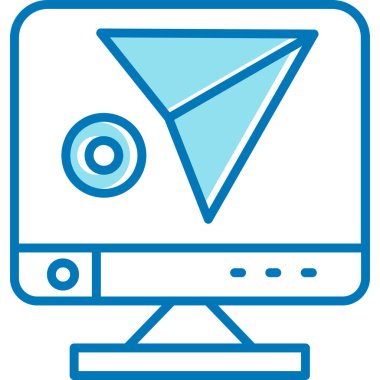 Bilgisayar. Web simgesi basit illüstrasyon