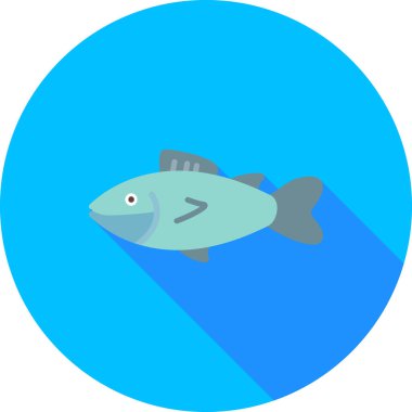 balık simgesi vektör illüstrasyonu