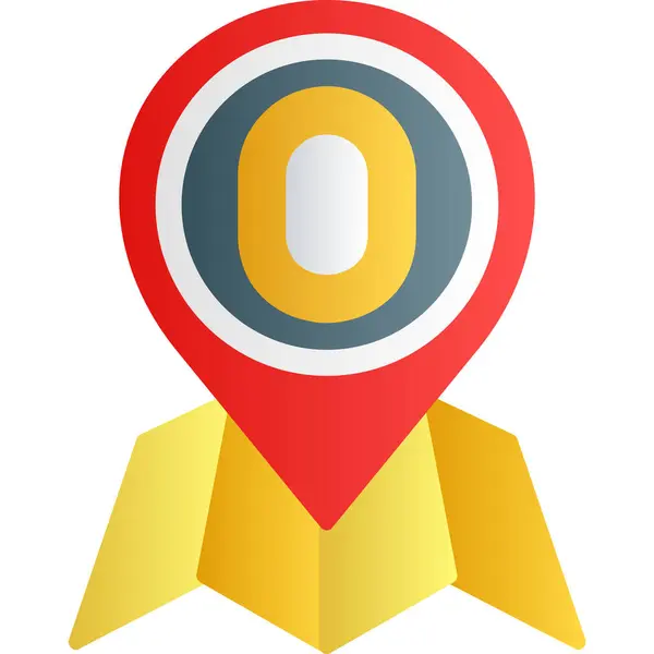 pin simgesi, çizgi film biçimi ile harita konumu