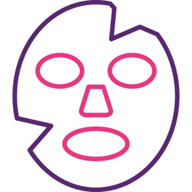 Maske. Web simgesi basit illüstrasyon