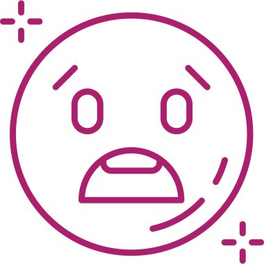 Üzgün surat. Basit tasarım