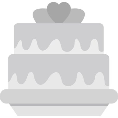 Yürekli düğün pastası