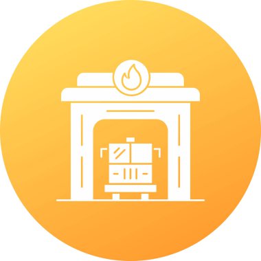 çizgi benzin istasyonu simgesi beyaz arkaplanda izole edildi. Benzin istasyonu tabelası. Renkli taslak konsepti. vektör