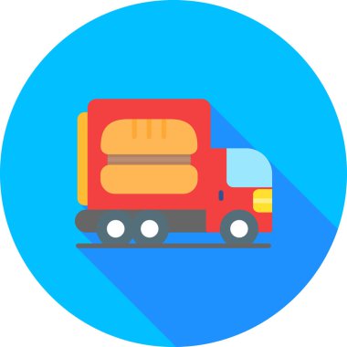 Otobüs. Web simgesi basit illüstrasyon