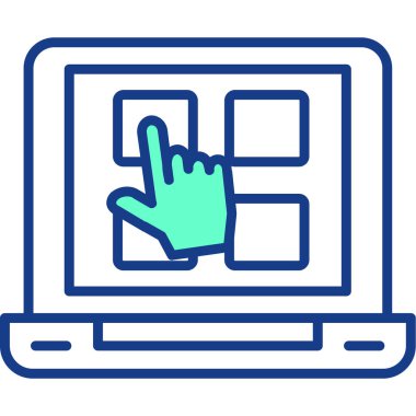 Bilgisayar. Web simgesi basit illüstrasyon