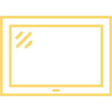 çerçeve vektör illüstrasyon tasarımı ile bilgisayar ekranı