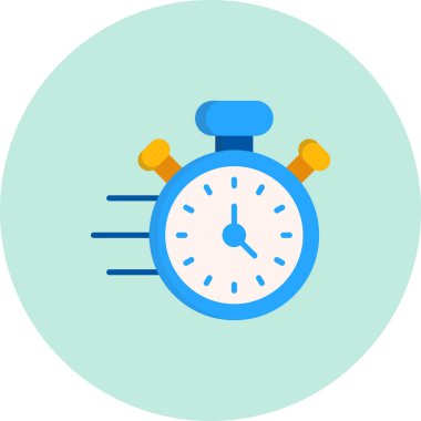 Saat. Web simgesi basit illüstrasyon