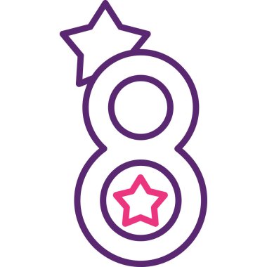 Sekiz numaralı simge, vektör illüstrasyon tasarımı