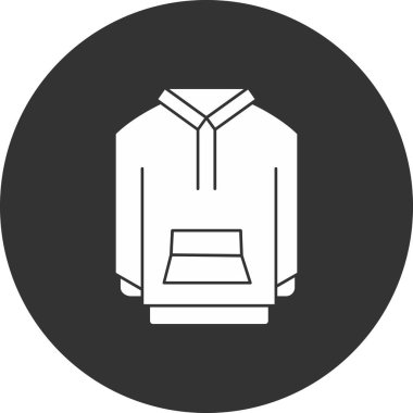 Kapüşonlu. Web simgesi basit illüstrasyon