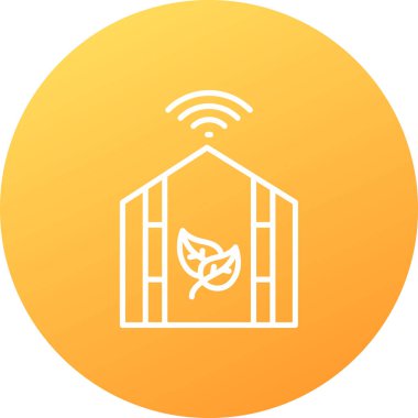 Yaprak ve ağaç ikonu vektör illüstrasyonlu eko evi