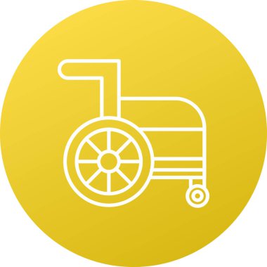 tekerlekli sandalye ikonu vektör illüstrasyonu