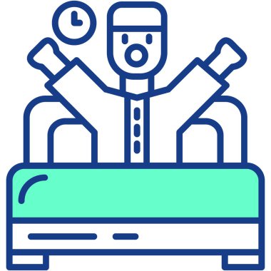 Yatak odası ikonu - taslak biçiminde