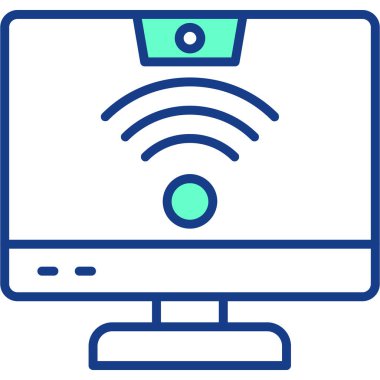 Kablosuz. Web simgesi basit illüstrasyon