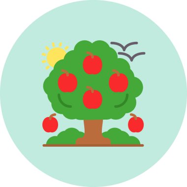 kiraz ağacı düz simgesi