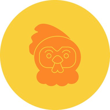 Bir kuşun çizgi film simgesinin vektör çizimi